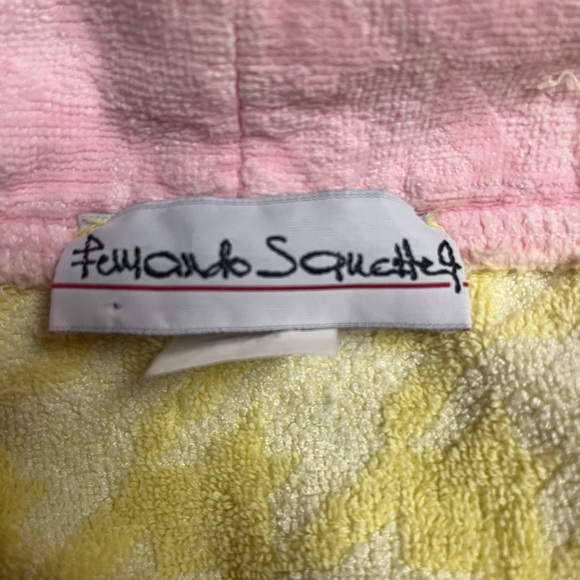 Fernando Squette • Vintage • Beach Bathrobe • Yellow/ Pink • Size Small (P) - Picture 12 of 12